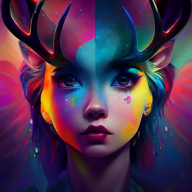 Free fairy animal protector deer illustration