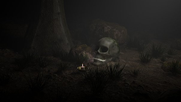 Crânio, Horror, Medo, Dia Das Bruxas