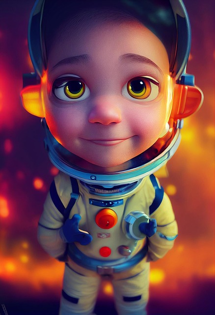 Free boy astronaut toy illustration