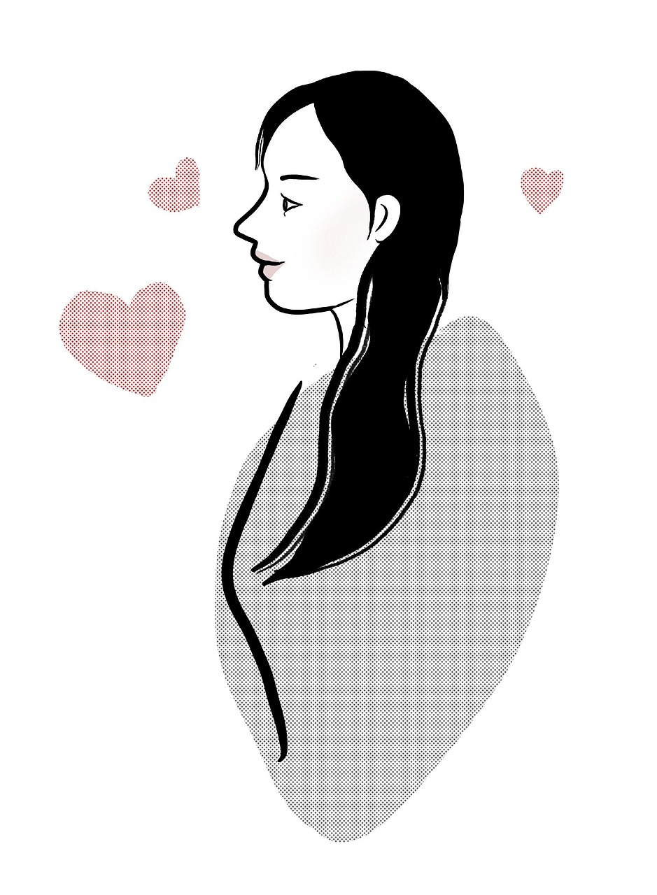 Download hearts maiden long hair royalty free stock illustration image