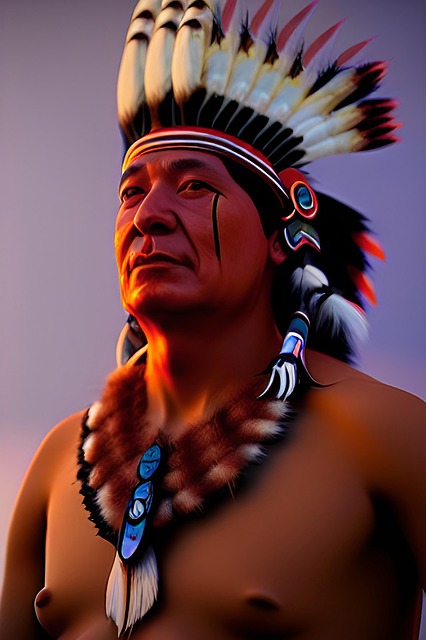 Free generated man native american illustration