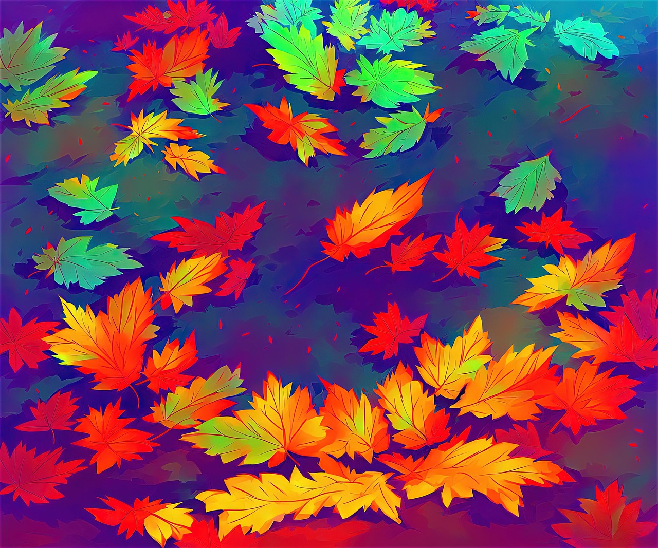 Feuilles automne bleu - Eva Corbisier main image 0