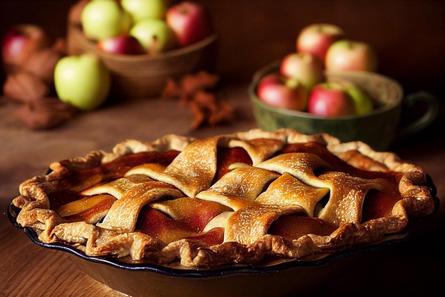 Free apple pie sweet food illustration