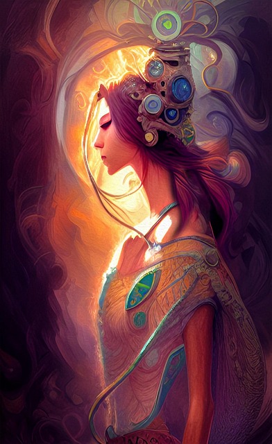Free woman gypsy fairy illustration