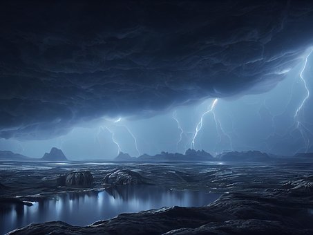 Sturm, Donner, Berg, Natur, Blitz