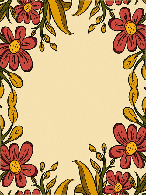Free Floral Background Frame illustration and picture