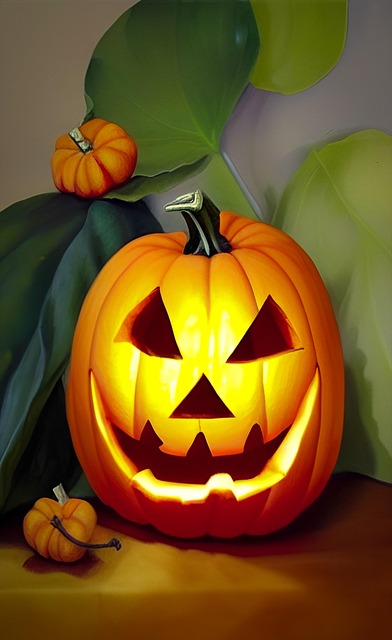 Free jack-o'-lantern pumpkins halloween illustration