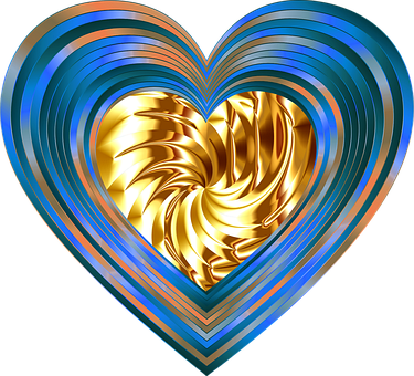 Free Heart Gold illustration and picture
