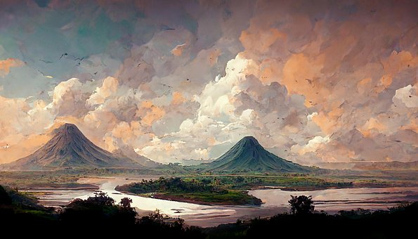 Free Painting River illustration and picture