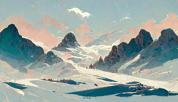 Free River Mountains illustration and picture