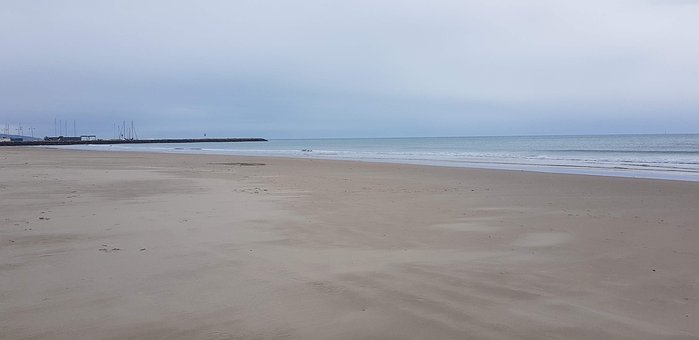 Free Beach Grey Sky photo and picture
