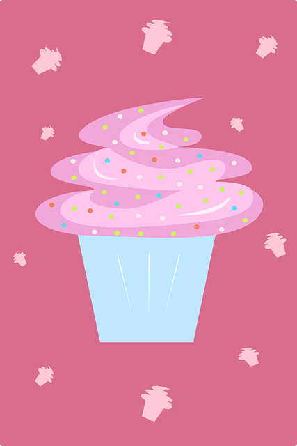 Cupcake, Rosa, Iskaldt, Søtsaker, Mat
