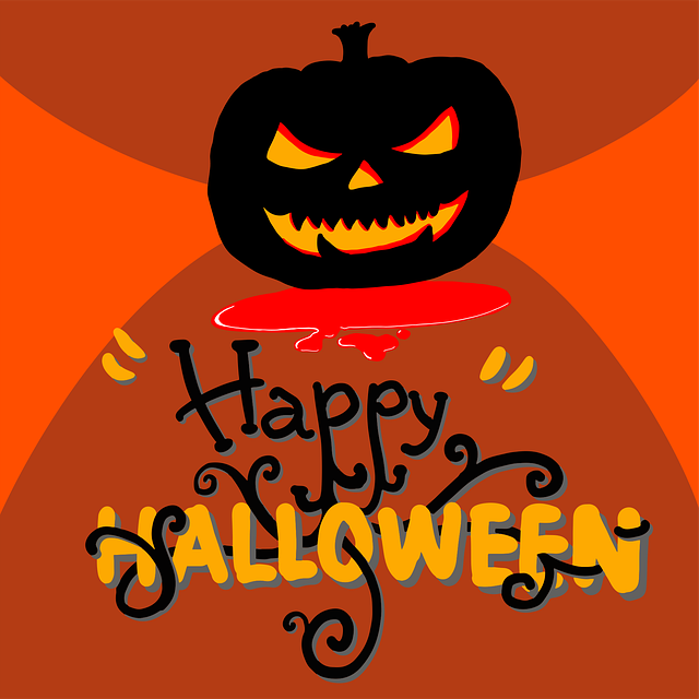 Free pumpkin halloween background vector