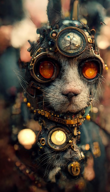 Steampunk, Katze, Tier, Fantasie