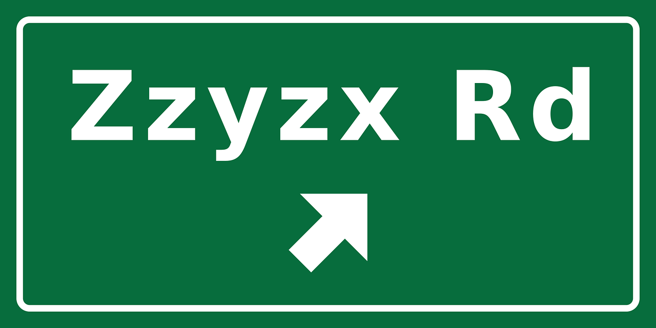 Download Zzyzx Road Sign Zzyzx Road Zzyzx Sign RoyaltyFree Vector