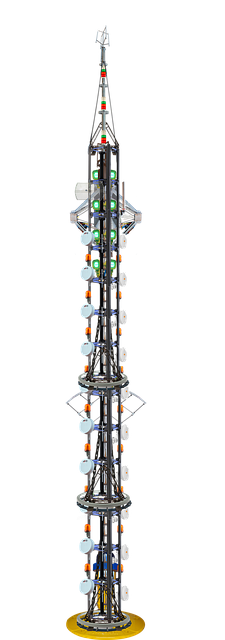 Free antenna mast transparent illustration