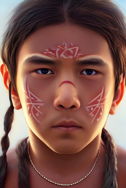 Free generated boy native american illustration