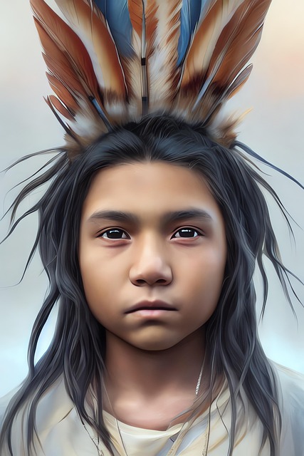 Download free HD stock image of Generated Boy Free generated boy native american illustration