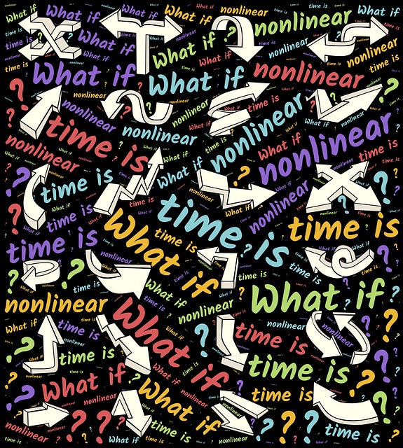 Free time nonlinear curved illustration