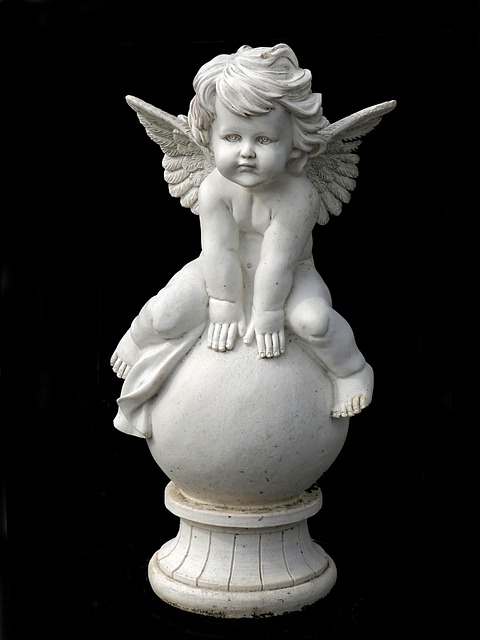 cemetery, angel, rest in peace, memorial, image, memorial stone