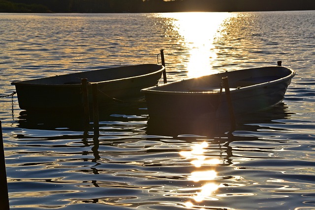 Free Evening Light Lake photo and picture