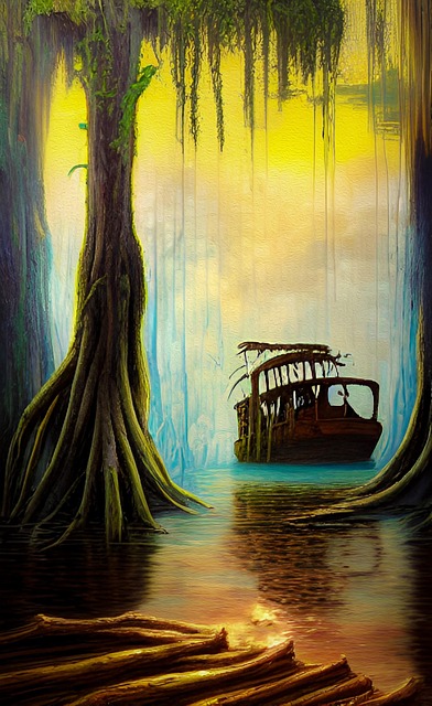 Free swamp bayou louisiana illustration