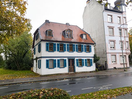 Frankfurt, Tyskland, Efterår, Hus