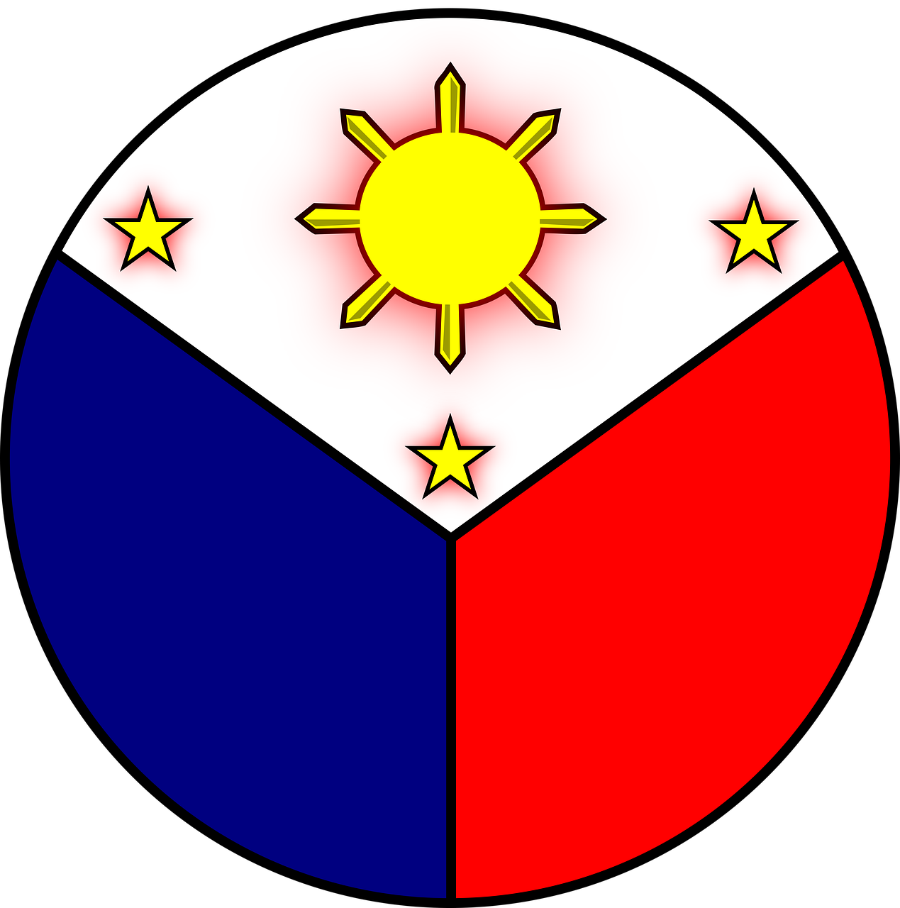 Fanion Mini Drapeau Philippines - 15 X 10 Cm - Polyester Imprimé Recto Verso - Décoration Voiture, Support, événements