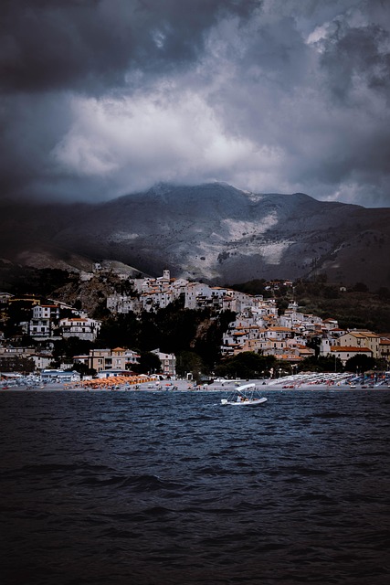 Cidade, Mar, Diamante, Itália, Costa