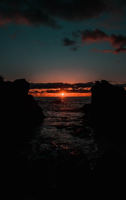 Pôr Do Sol, Mar, Costa, Nascer Do Sol