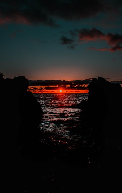 Pôr Do Sol, Mar, Costa, Nascer Do Sol