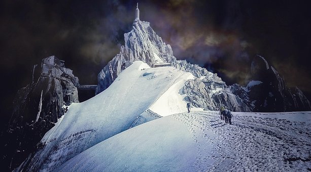 Berg, Schnee, Bergsteigen, Winter
