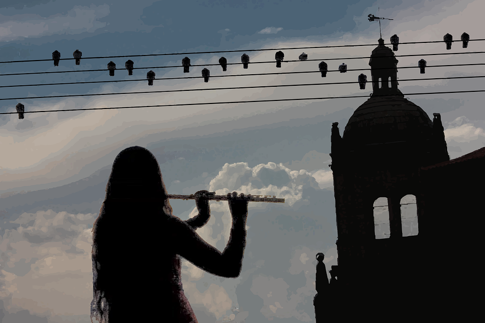 Download Girl, Flute, Music. RoyaltyFree Vector Graphic Pixabay