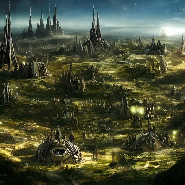Free futuristic hobbit tolkien illustration