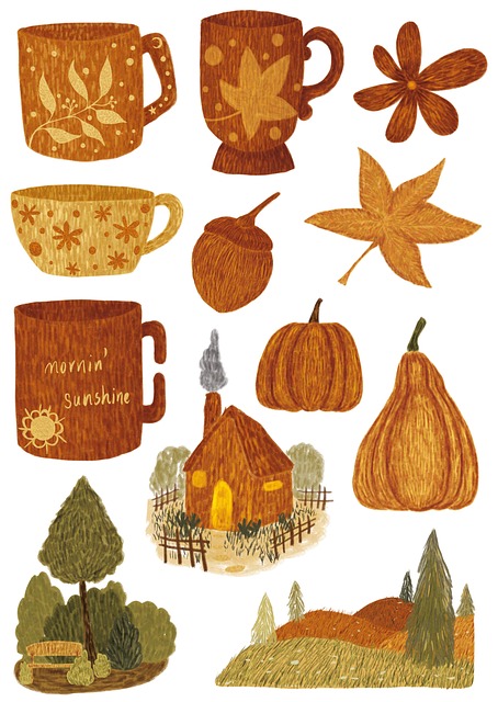 Otoño, Estética, Hoja De Pegatinas