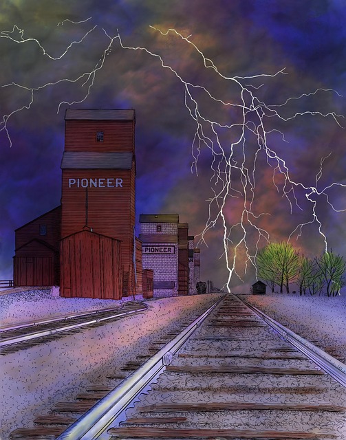 Free grain grain elevator grain storage illustration