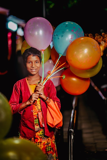 Free Little Boy Balloon Vendor photo and picture