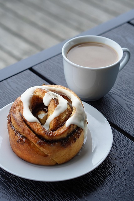 Kanelsnurr, Kaffe, Mat, Matbit, Kaker