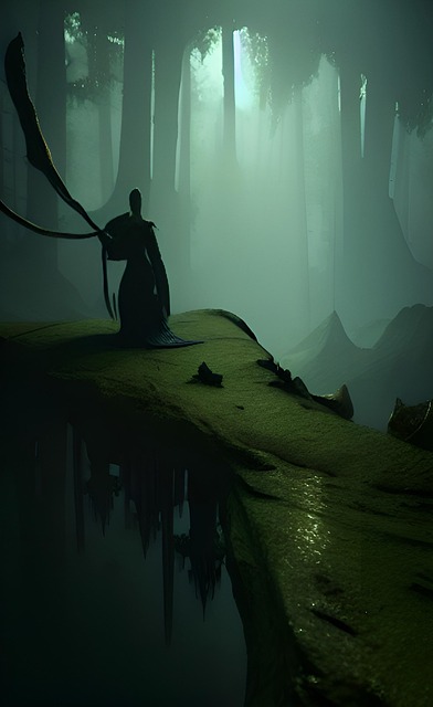 Free man silhouette forest illustration