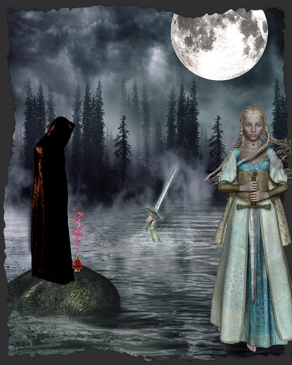 LadyOfTheLake Arthur Water Free photo on Pixabay