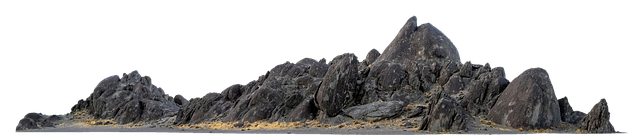 Free outcrop rocks black illustration
