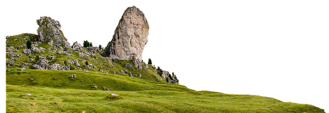 Free rocks hill grass illustration