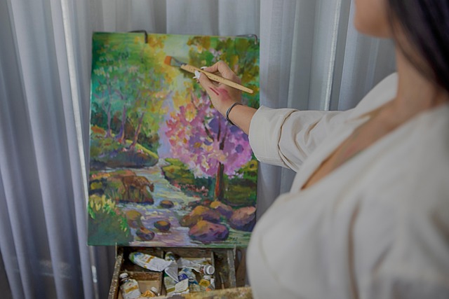 Vrouw, Schilder, Afbeelding, Kunst