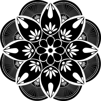 Mandala, Roset, Stregtegning, Mønster