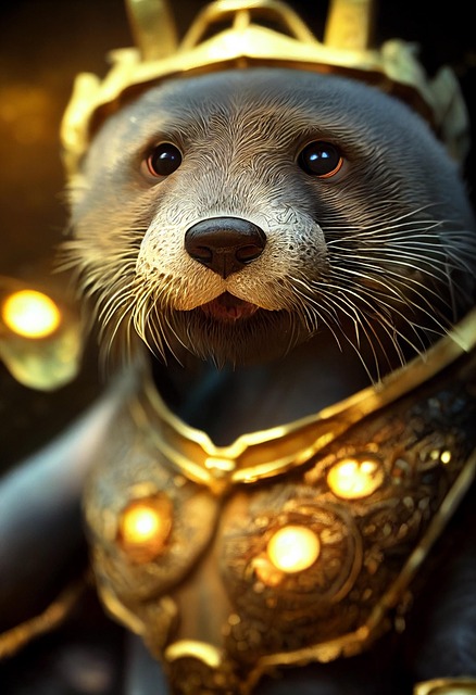 Free king otter otter fable illustration