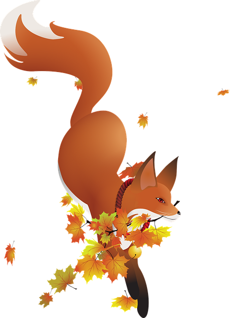Free branch fox foliage vector