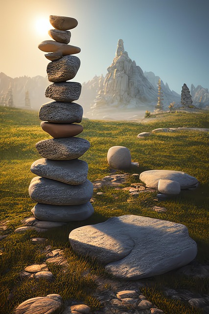 Free generated cairn stone cairn illustration