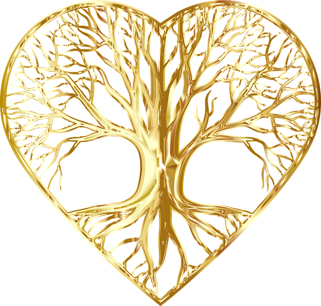 Free tree heart love vector