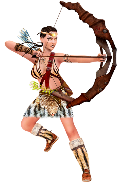 Free amazon warrior arrow illustration