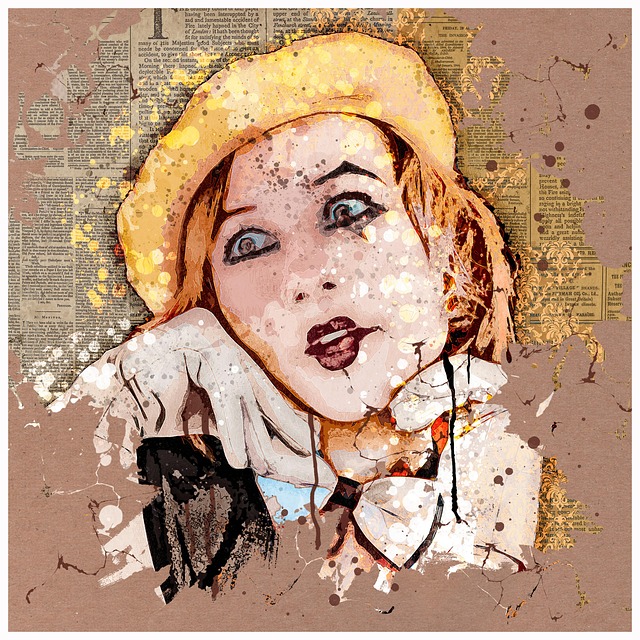 Free clown astonishment shock illustration